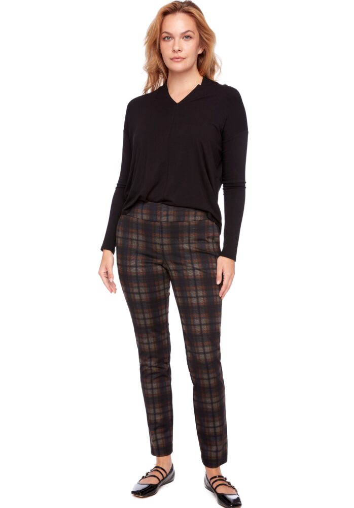 Up Panrs Ballina Plaid Ponte Full length Pant 68238