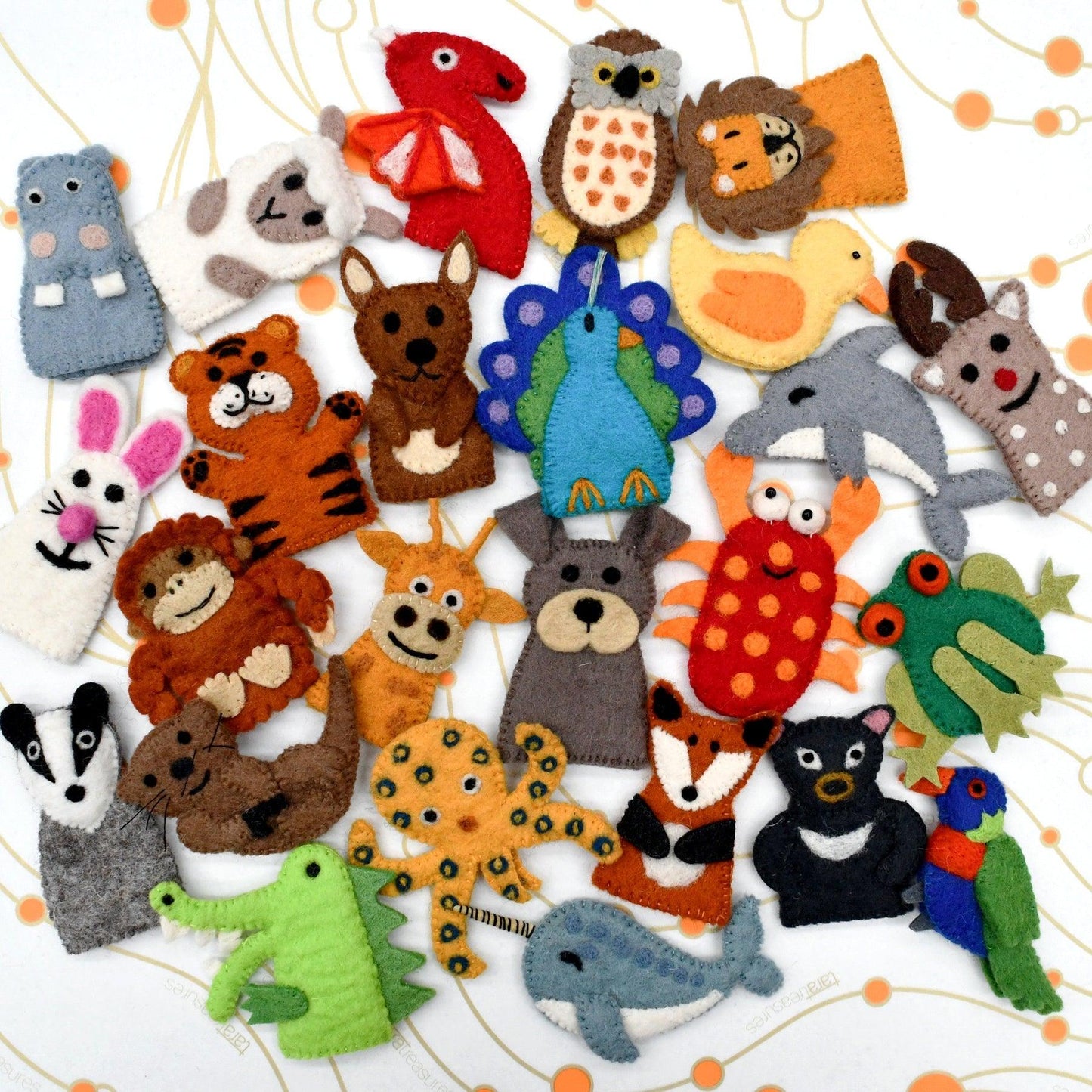 Assorted Individual Felt Finger Puppets