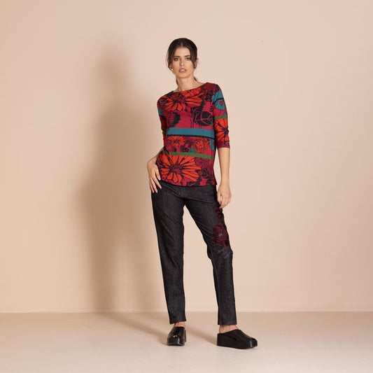 Megan Salmon Chrysanthemum Audrea Tee
