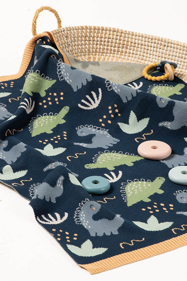 Indus Design Derek Dinosaur Baby Blanket