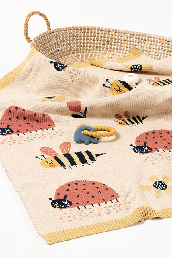 Indus Design Ladybug & Bee Baby Blanket