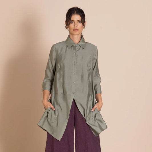 Megan Salmon Bamboo Envelope Shirt
