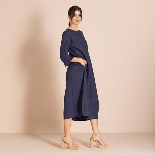 Megan Salmon Lulu Pleat Romance Dress