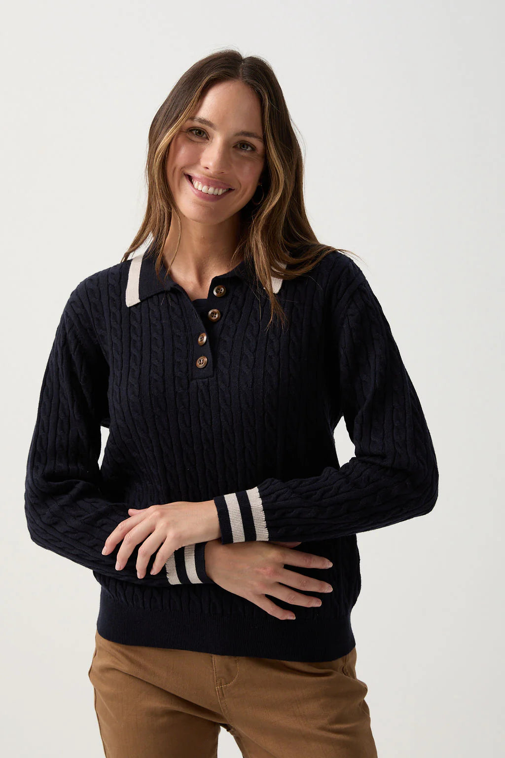 Goondiwindi Cable Knit Polo 8220