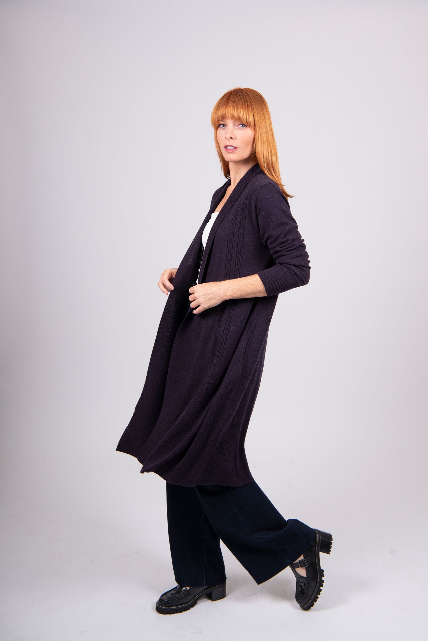 Bridge & Lord Longline Cardi with Cable BL5632
