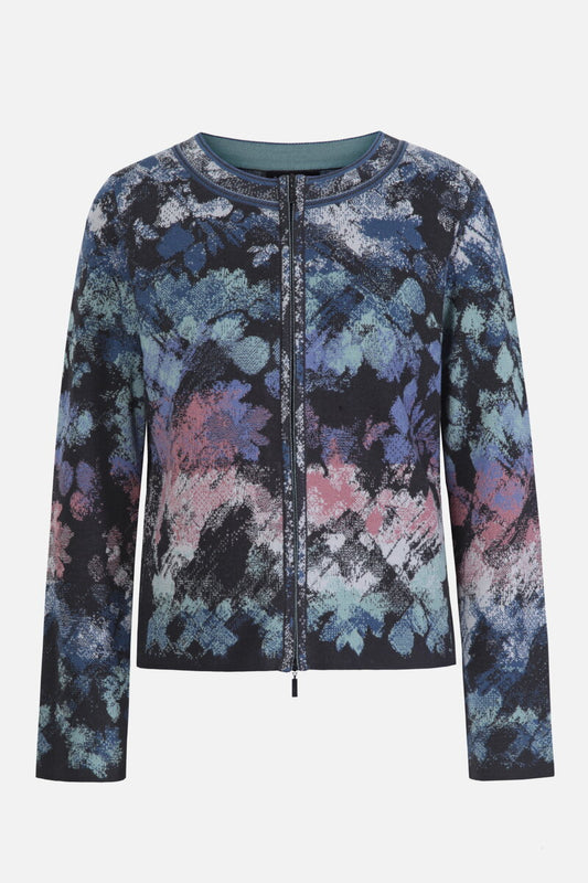Ivko Zip Cardigan Camouflage Pattern 242720