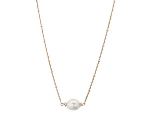 Firucci Petite Chain & Pearl Necklace