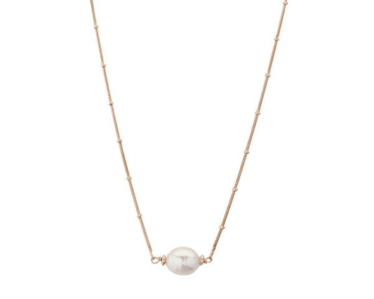 Firucci Petite Chain & Pearl Necklace
