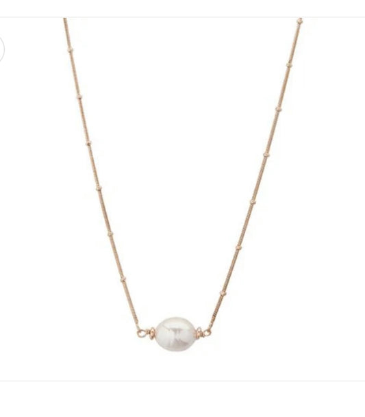 Firucci Petite Chain & Pearl Necklace