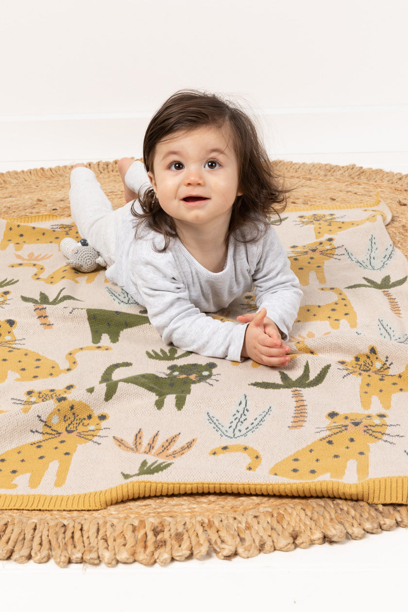 Indus Lennie Leopard Baby Blanket