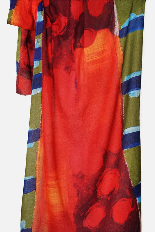 Traditional Textiles Painted Bars Scarf  WPAB