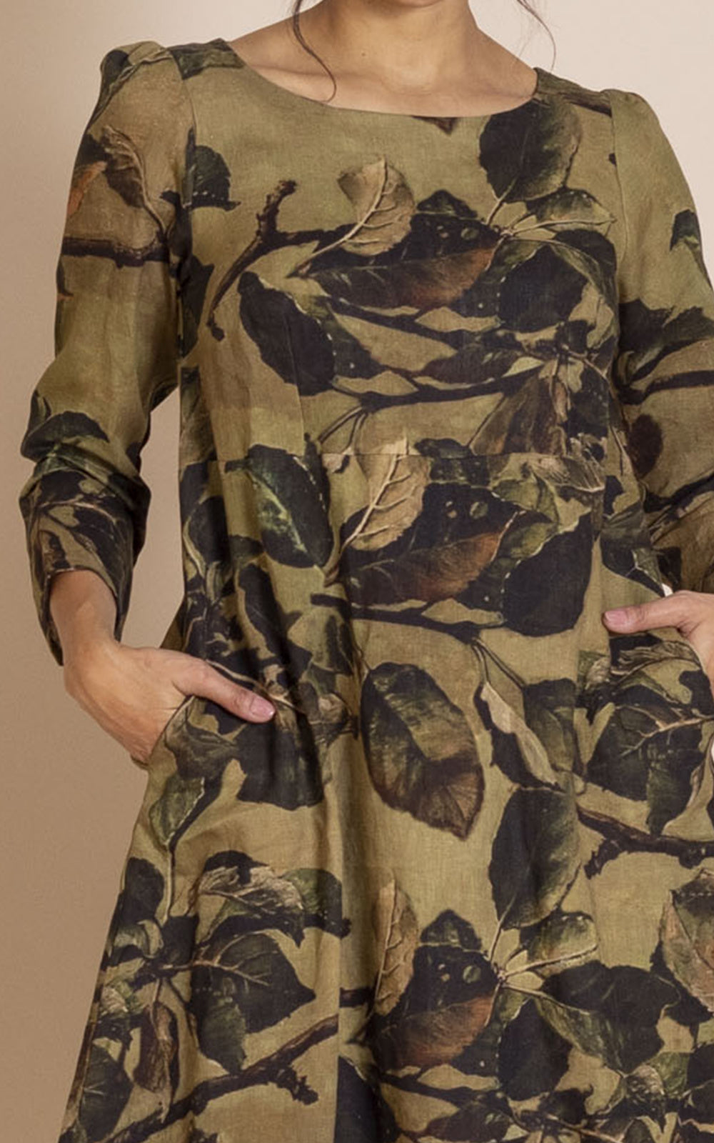 Megan Salmon Apple Leave Romance Dress