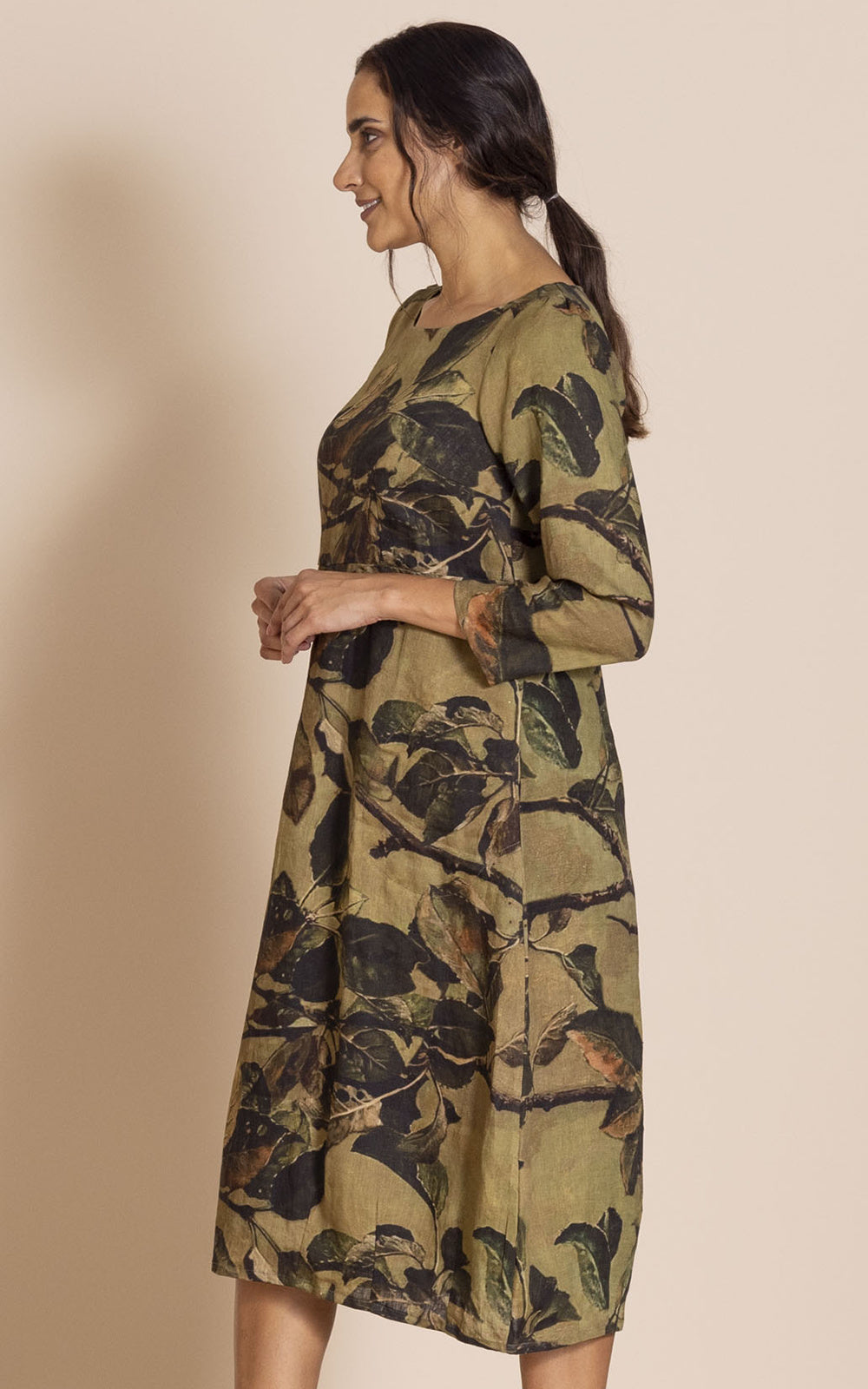 Megan Salmon Apple Leave Romance Dress