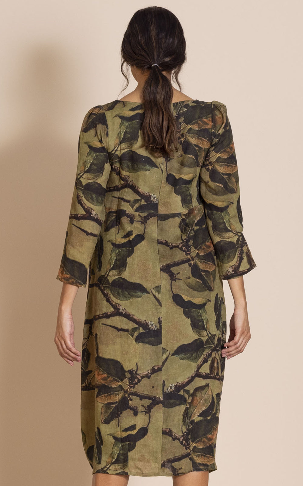 Megan Salmon Apple Leave Romance Dress