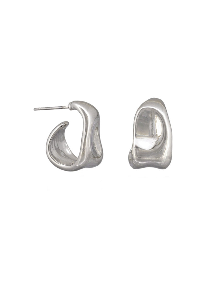 Tiger Tree Crinkle Hoop Earrings 6889