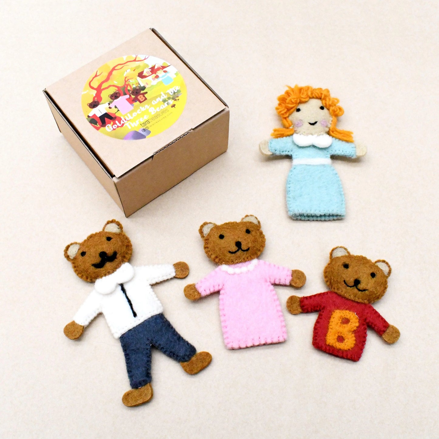 Goldilocks  & Three Bears Finger Puppet Set