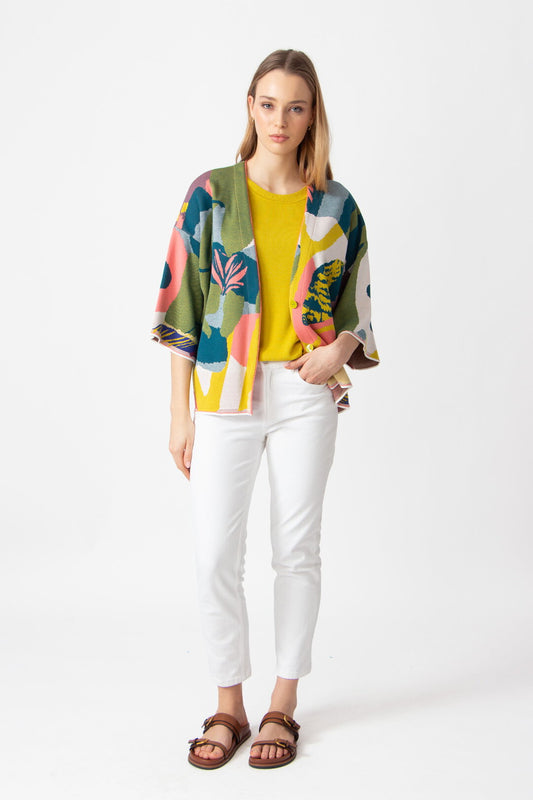 Ivko Knitted Cardi Maximalst Tropics Pattern 251621