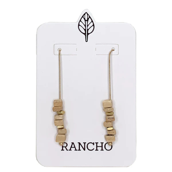 Rancho Wood Slice Drop Earrings 883
